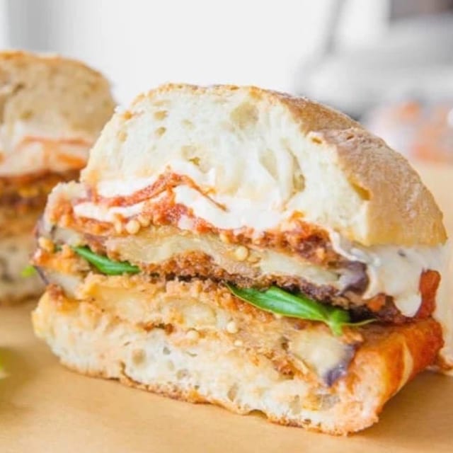 Eggplant Parmesan Sub.
