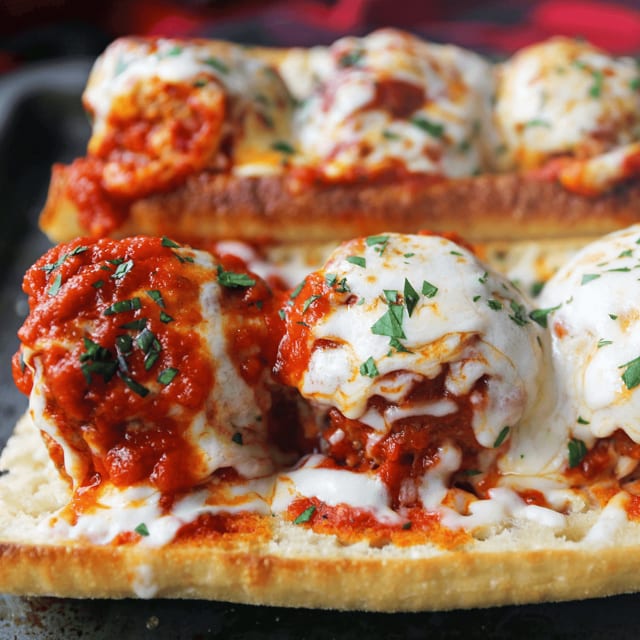 Meatball Parmesan Sub.