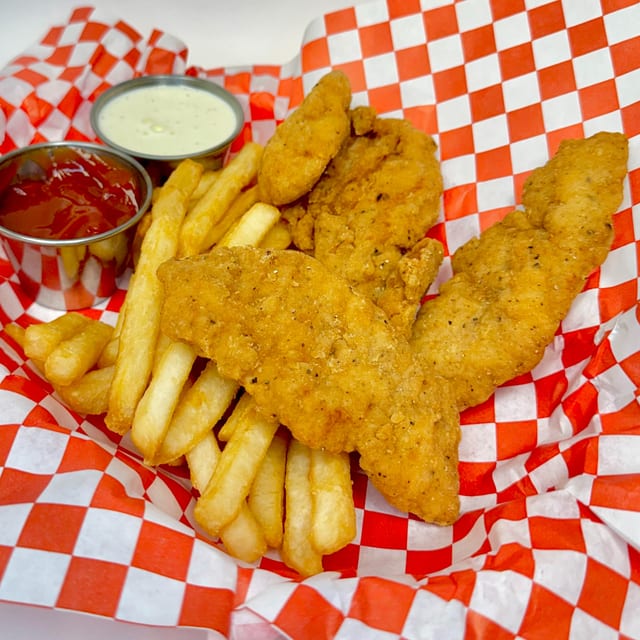 Chicken Fingers with Fries.
