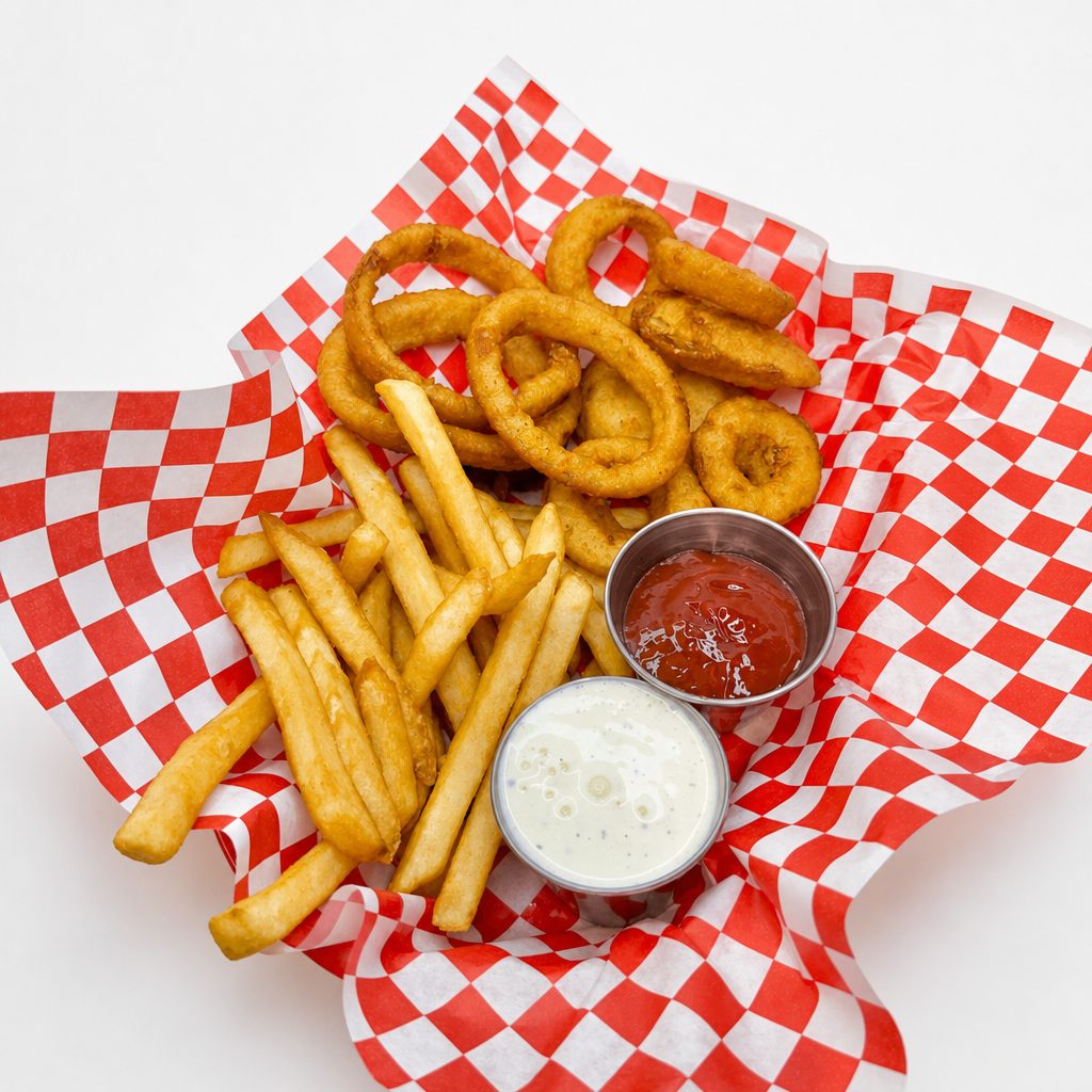 $5 Fries & Onion Rings.
