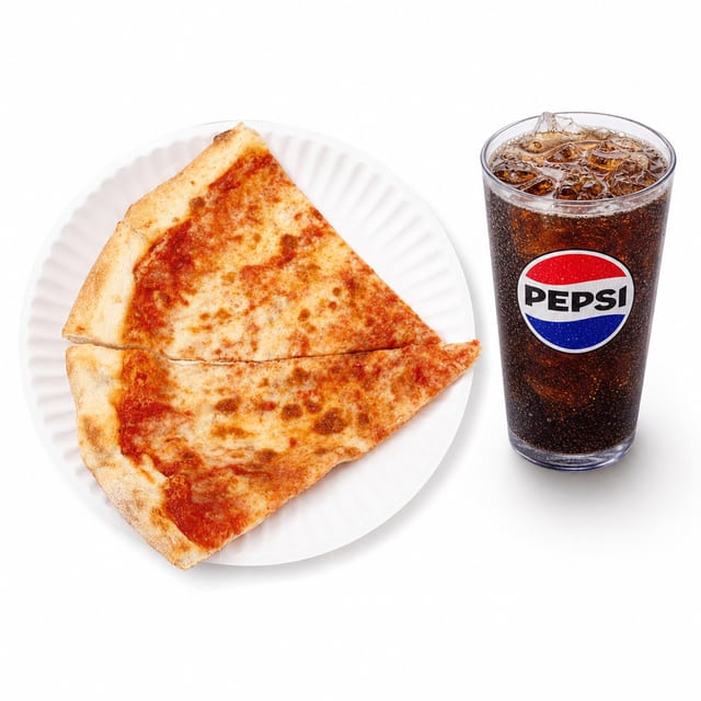 2 Slices of Cheese Pizza.