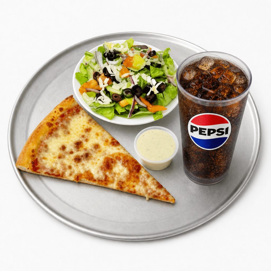 1 Slice & Side Salad.