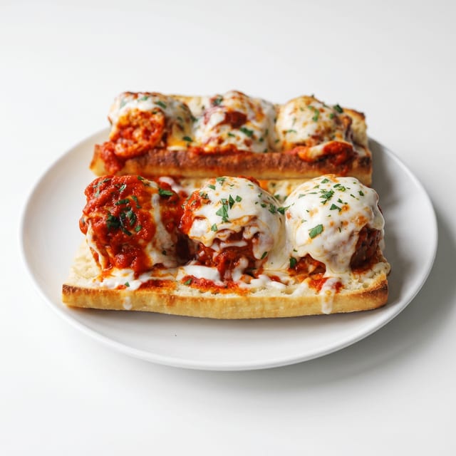 Meatball Parmesan Sub.